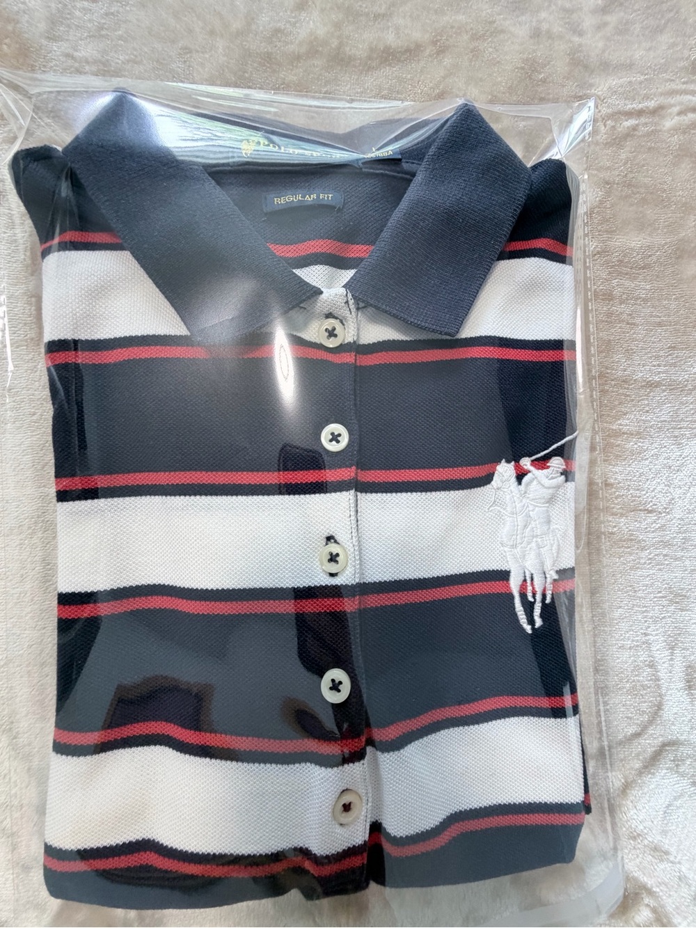 Polo by Ralph Lauren Navy, White & Pink Striped Polo Dress - Picture 12 of 12
